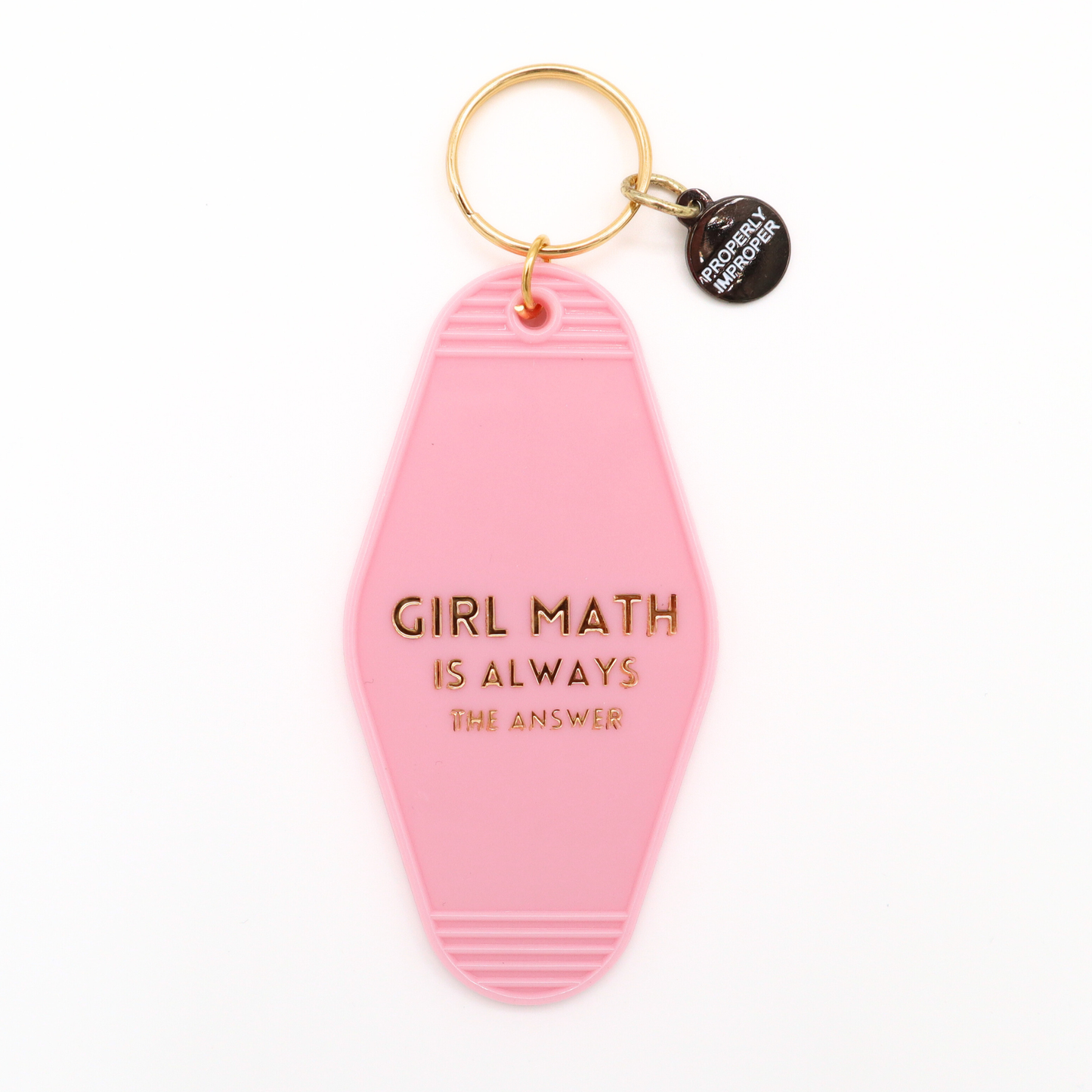 Hot Stamped Motel Keychain Girl Math Is Always The Answer