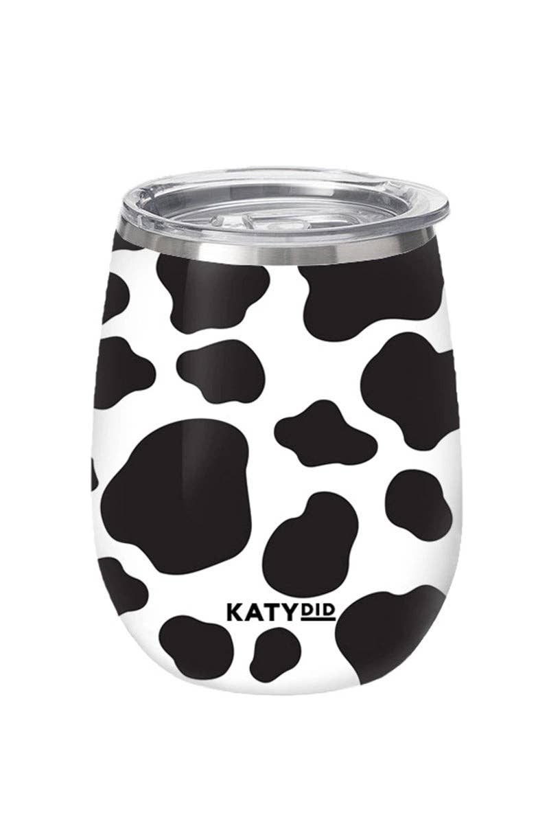 Cow Print Stainless Steel Wine Tumbler
