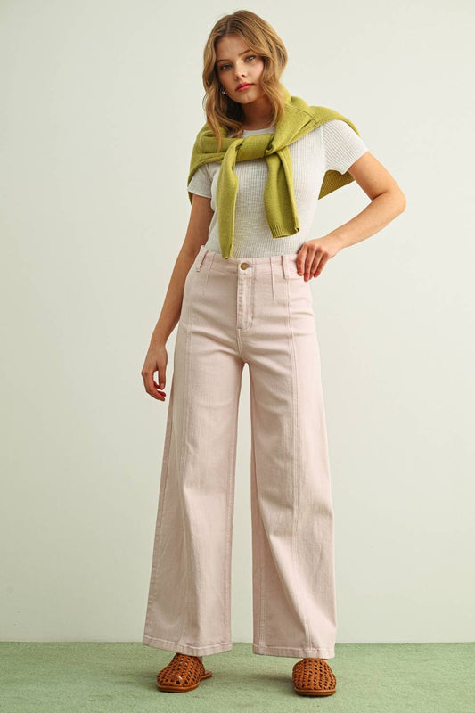Washed Color Stretch Pants