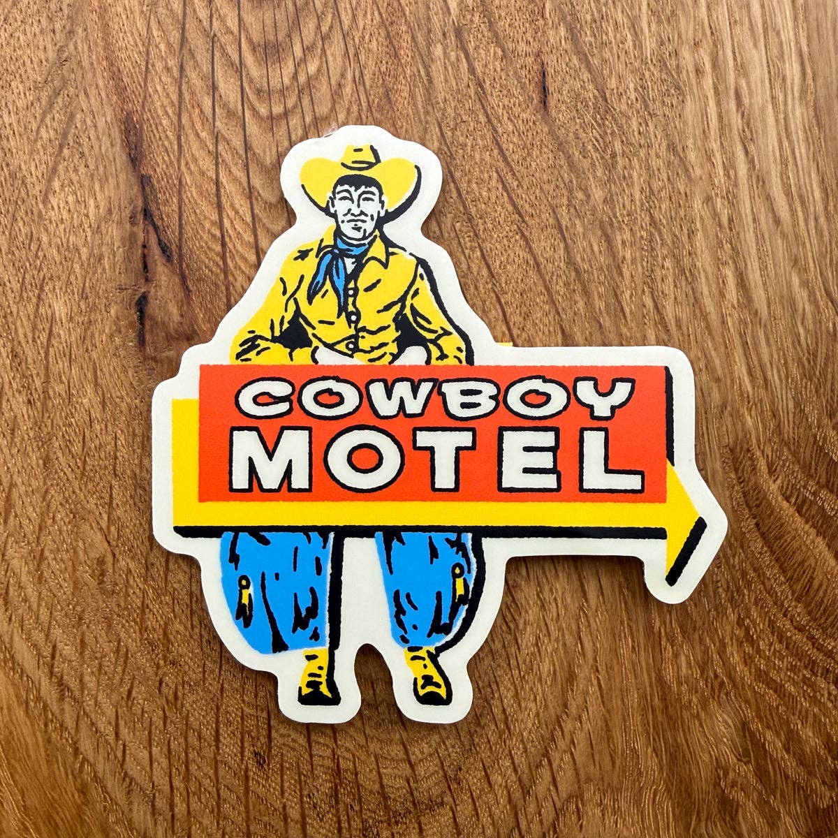 Cowboy Motel Matte Vinyl Sticker