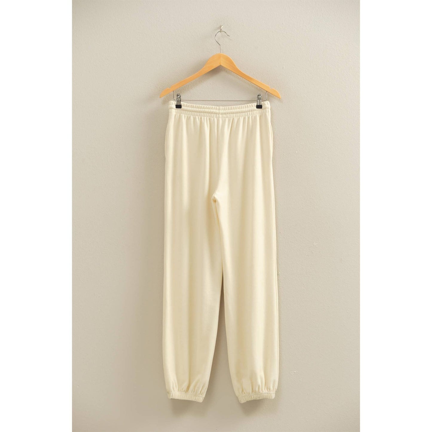 Soft Ribbed Drawstring Jogger Pants