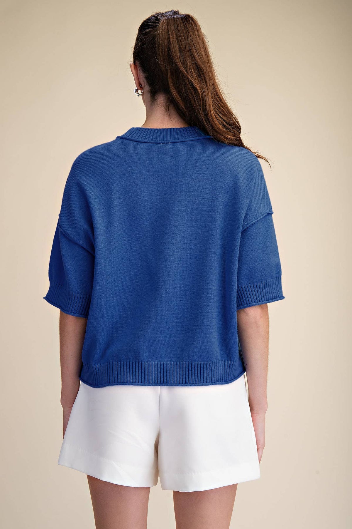 Relaxed Short Sleeve Sweater