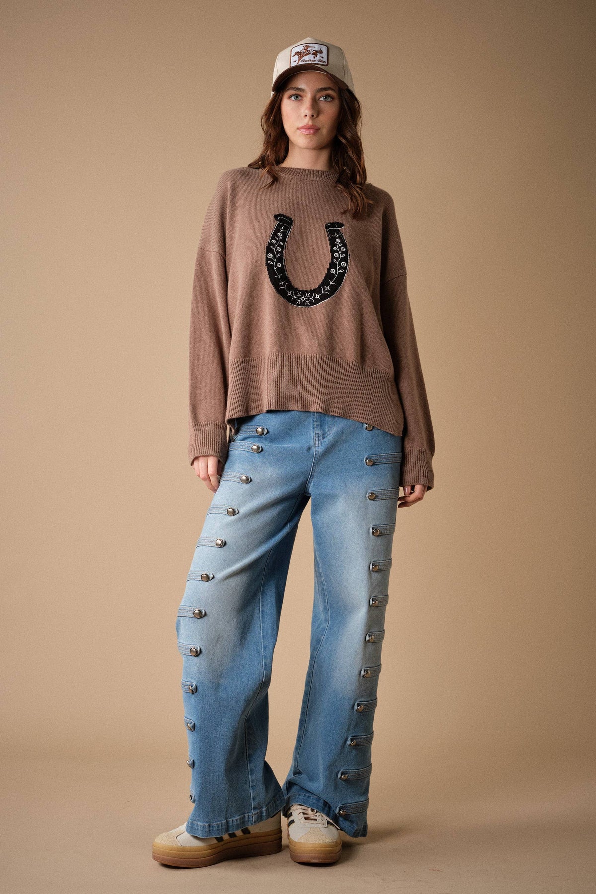 Embroidered Horseshoe Sweater
