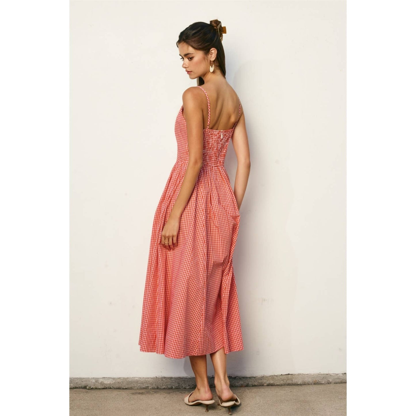 Jardin d Amour Gathered Hip Midi Dress