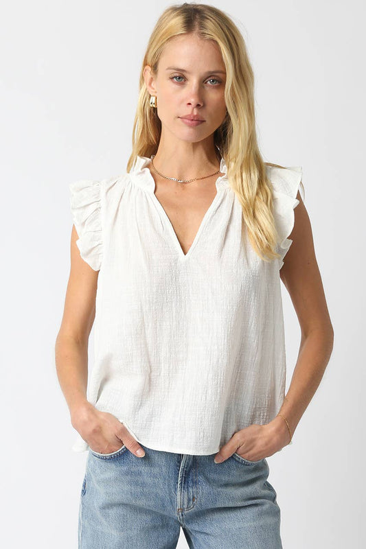 Emilie Ruffle Sleeve Blouse