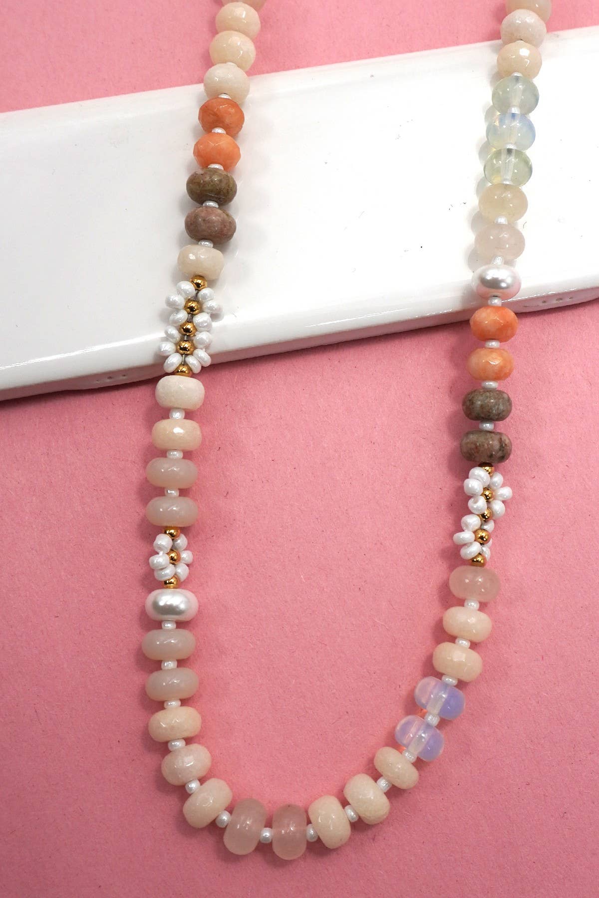 Natural Agate Glass Necklace