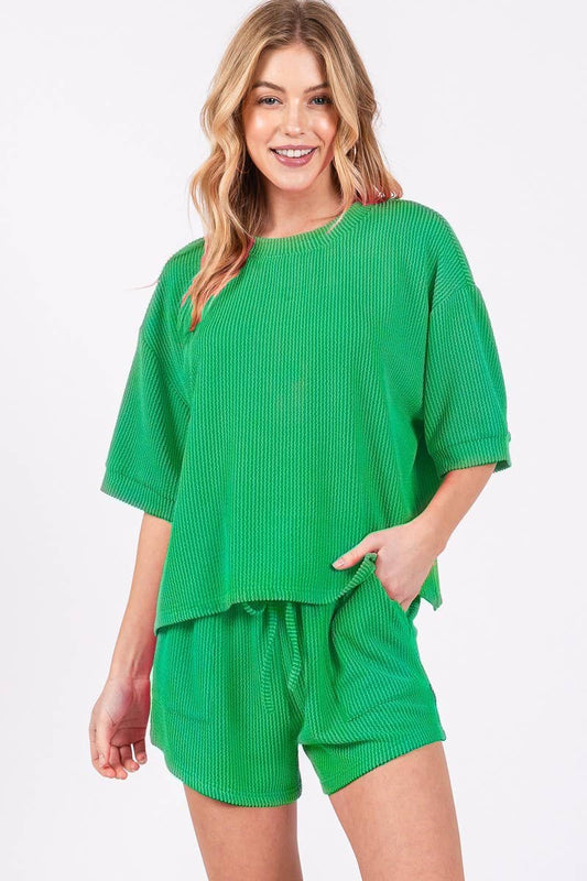 Ribbed Knit Lounge Set