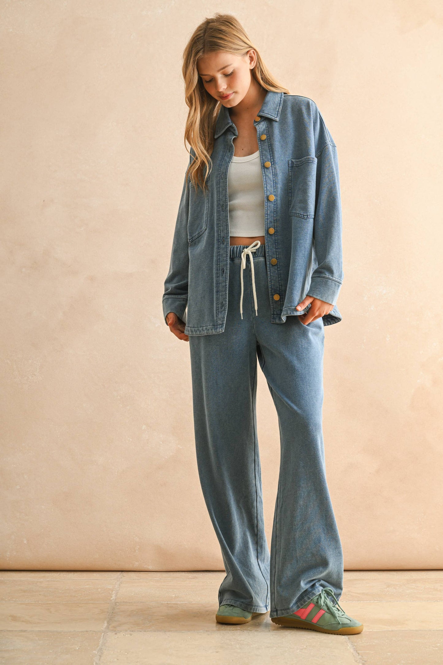 Washed Denim Shirt Jacket