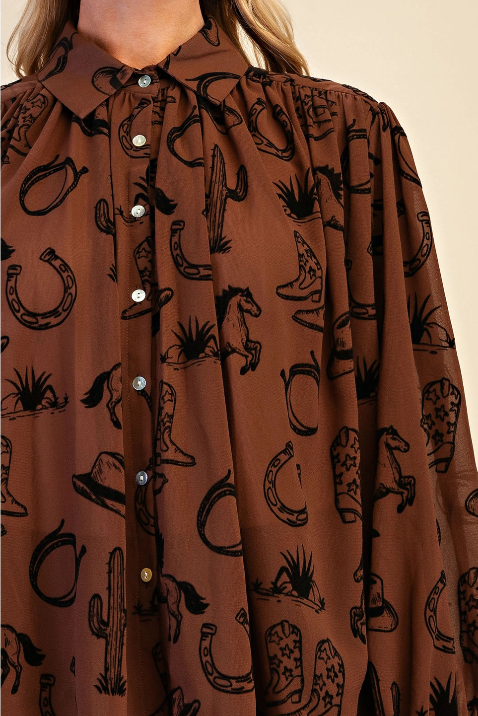 Western Theme Blouse