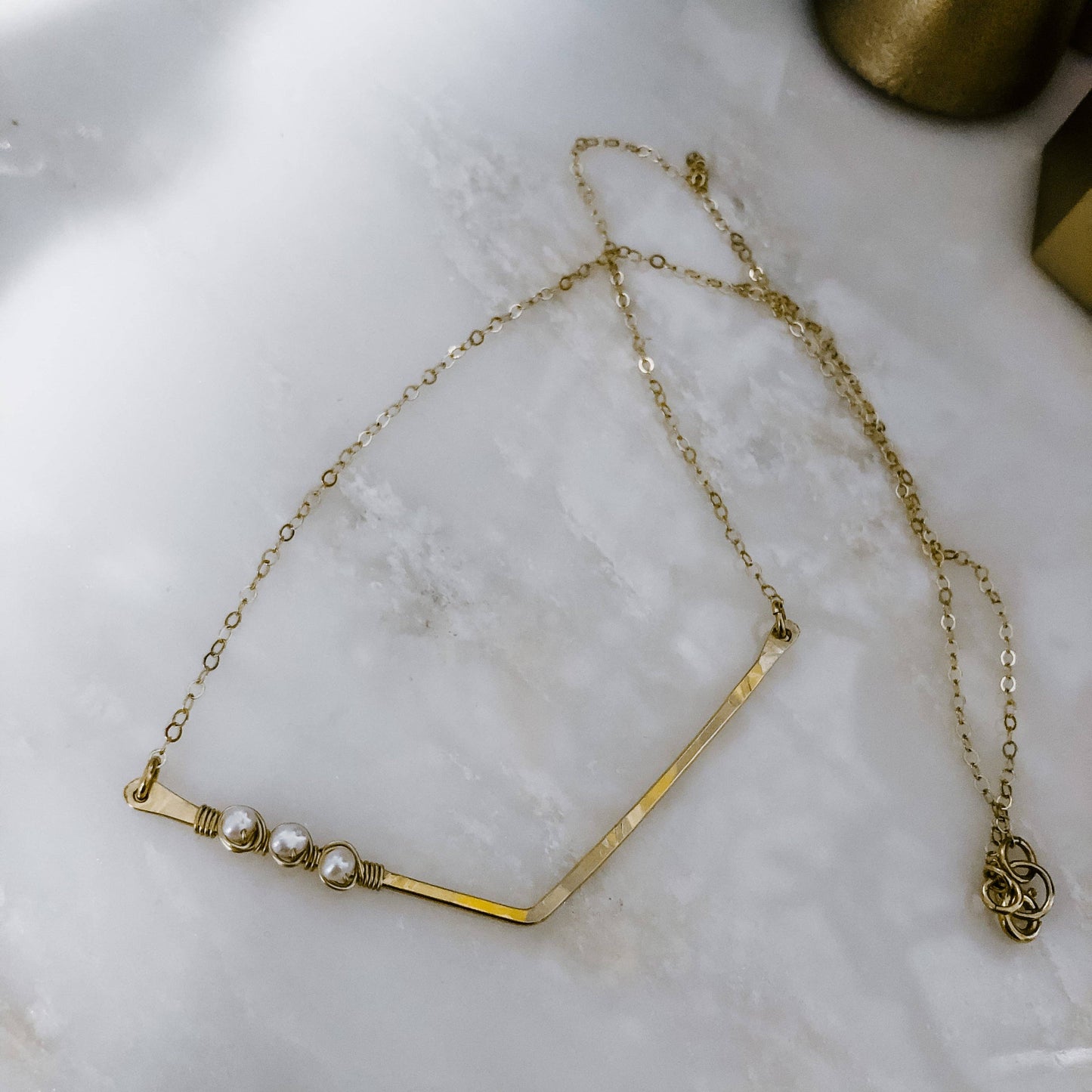 Pearl Chevron Necklace