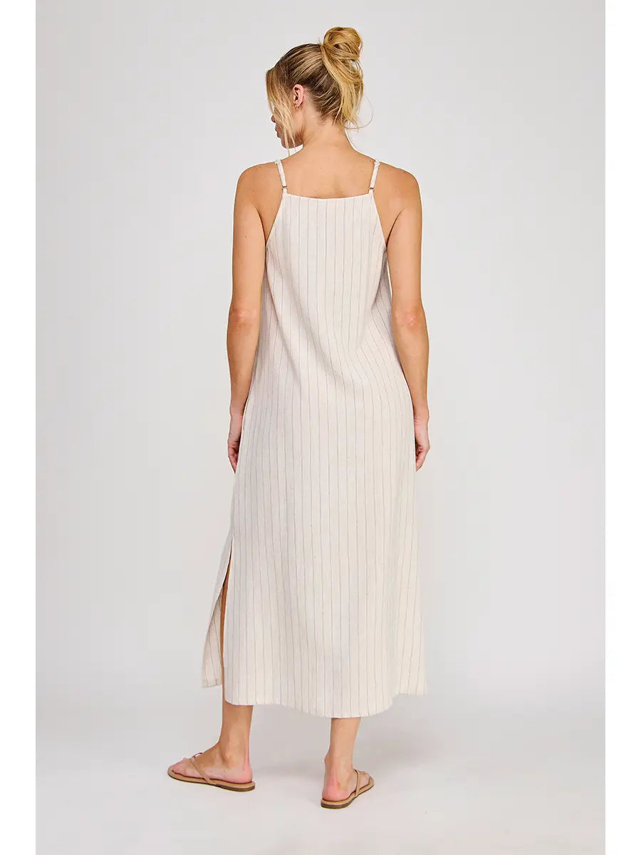 Pinstripe Linen Dress