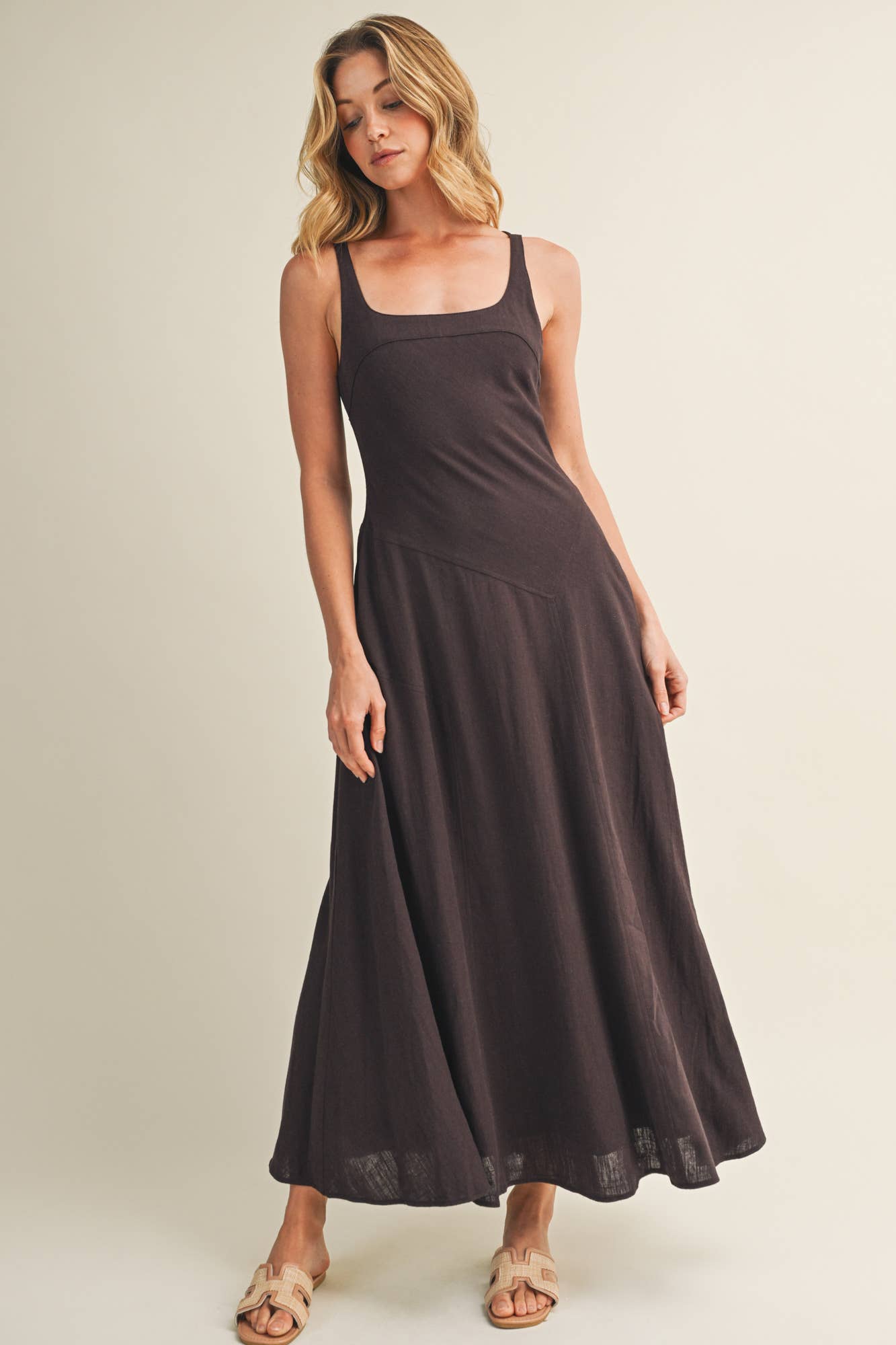 Square Neck Strappy Dress