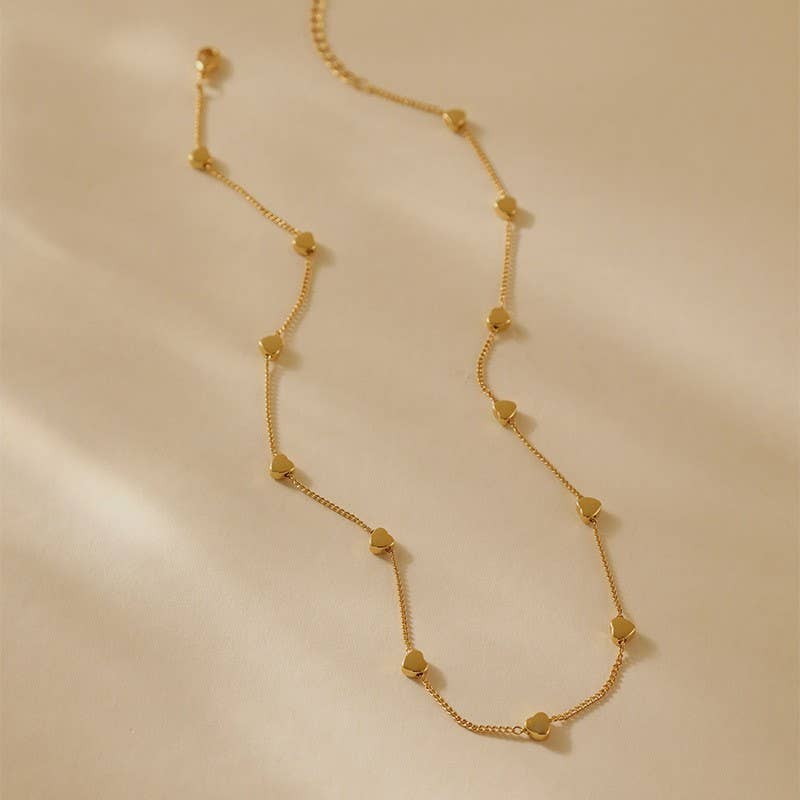 18K Stainless Heart Necklace