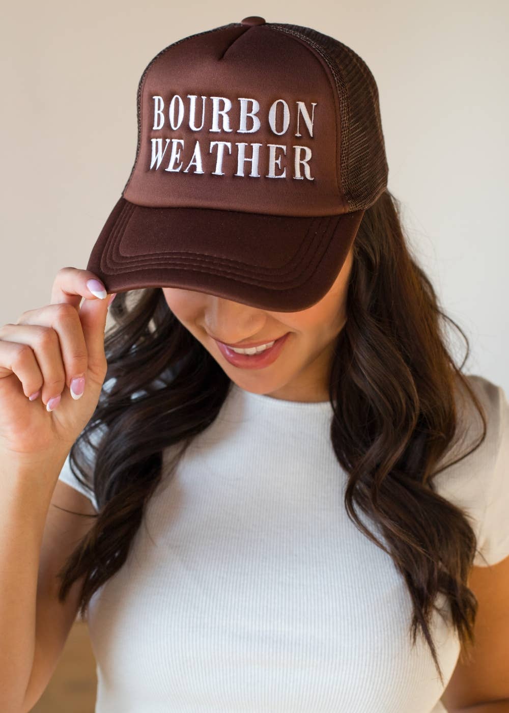 Brown Bourbon Weather Trucker Hat
