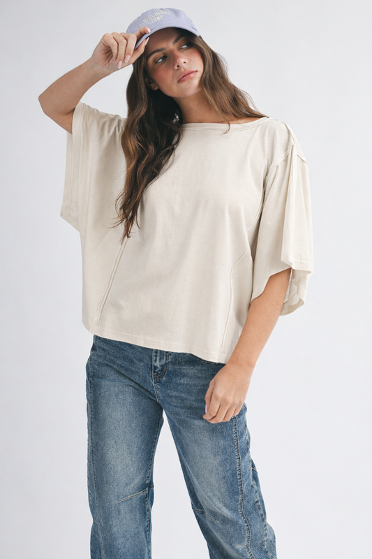 Boxy Dolman Short Sleeve Top