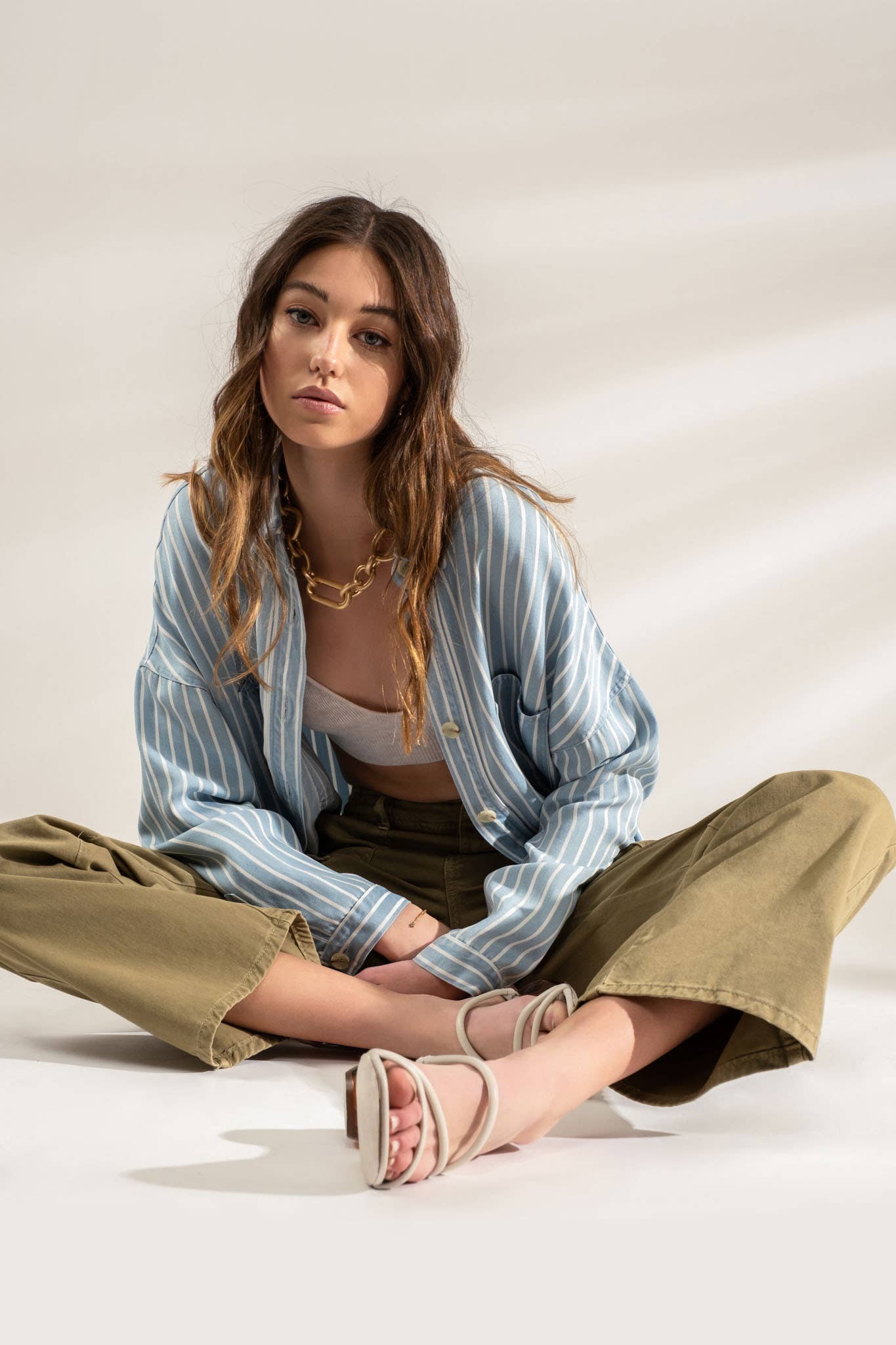 Striped Button Down Top