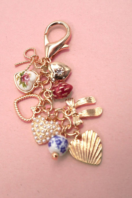 Porcelain Strawberry Bag Charm