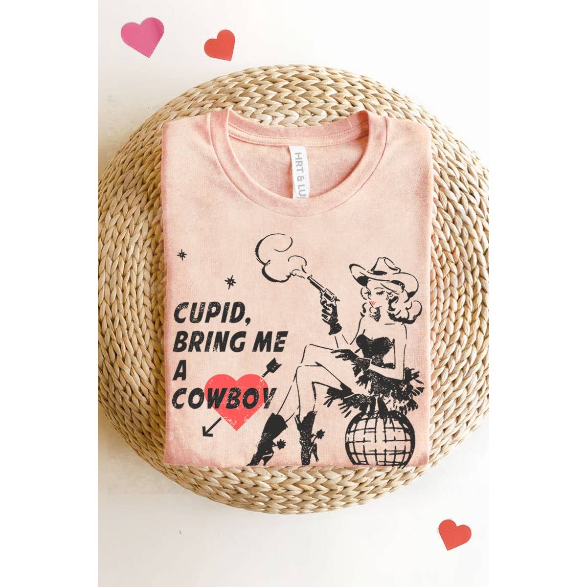 CUPID BRING ME A COWBOY MINERAL GRAPHIC TEE
