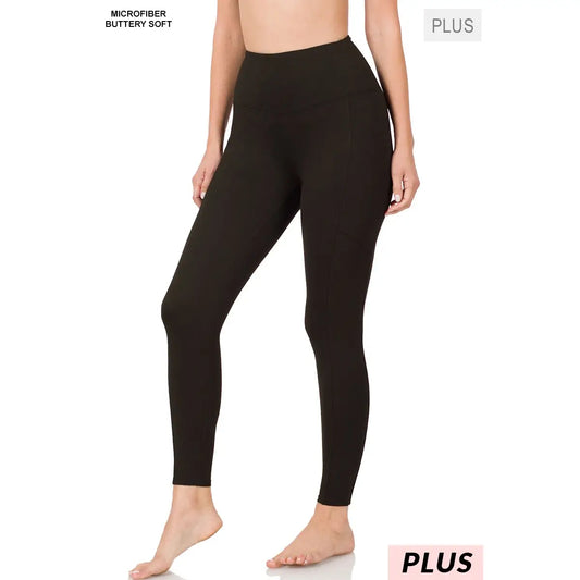 Plus Brushed Microfiber Full Length Leggings