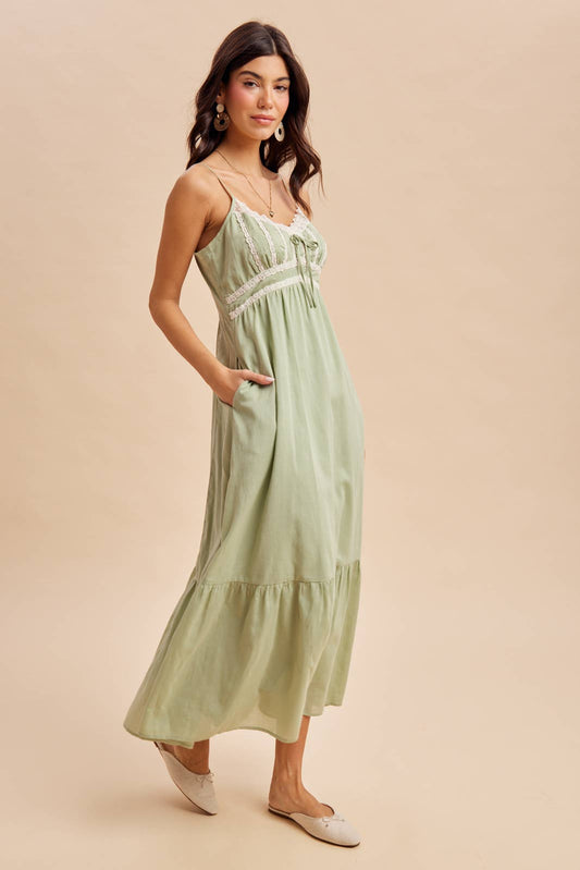 Lace Detail Maxi Dress