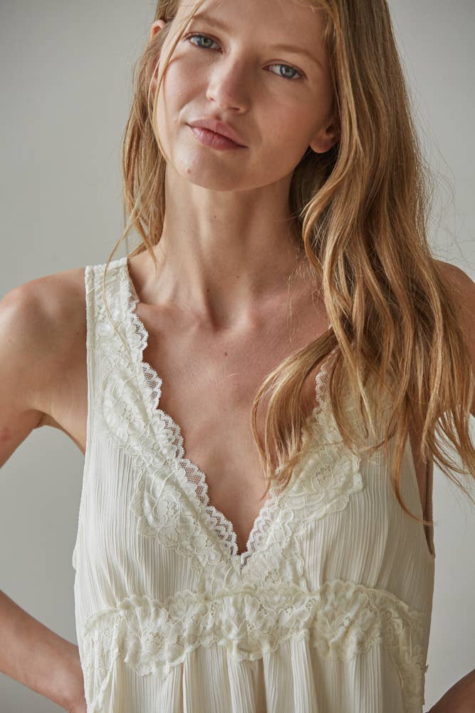 Woven Plunged V-Neck Sleeveless Mini Dress