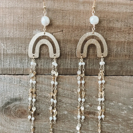 Pearl Rainbow Earrings