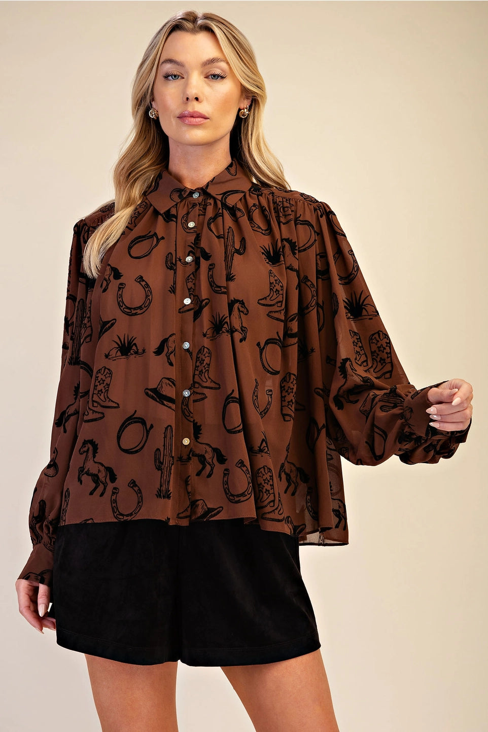 Western Theme Blouse