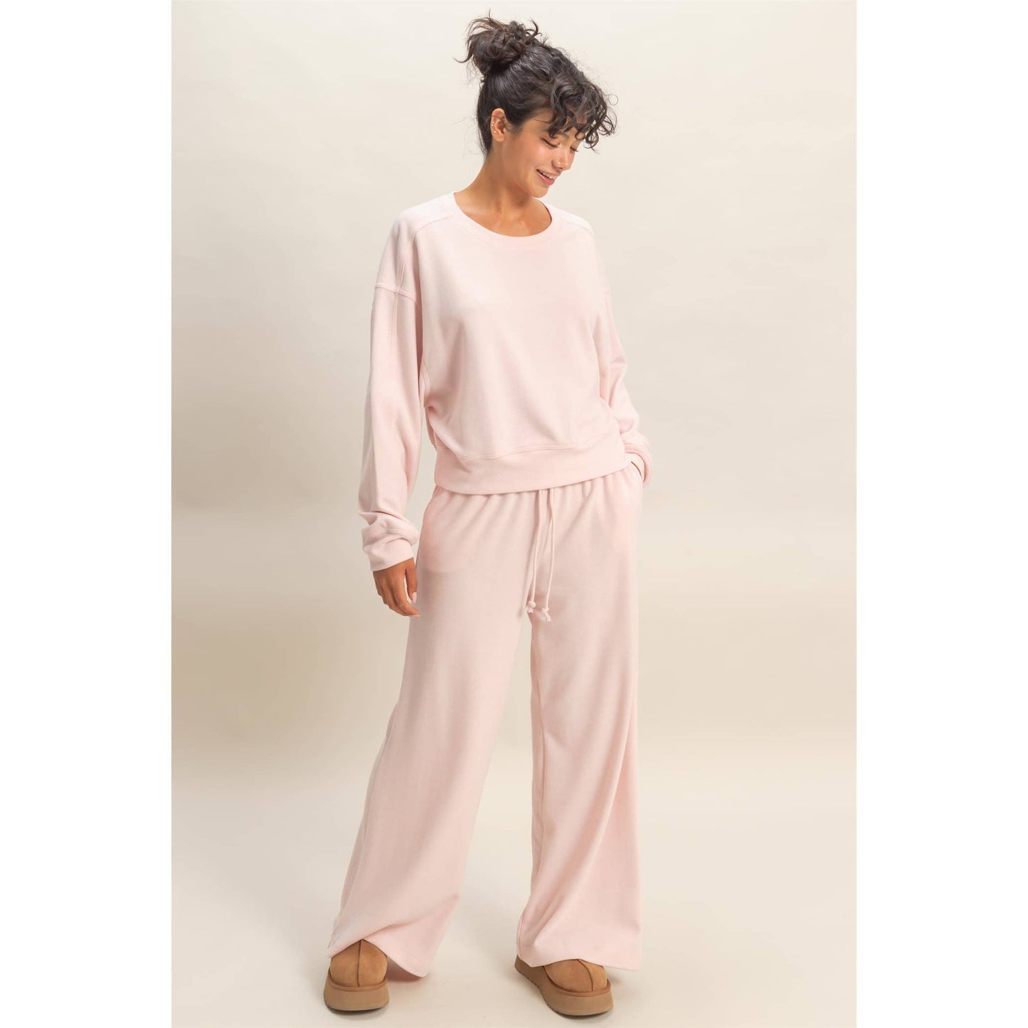 Soft Ribbed Relaxed Fit Sweatshirt