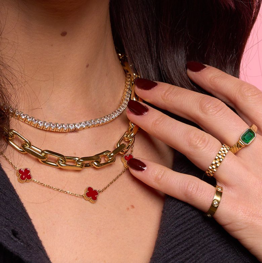 Red Mini Flora Necklace