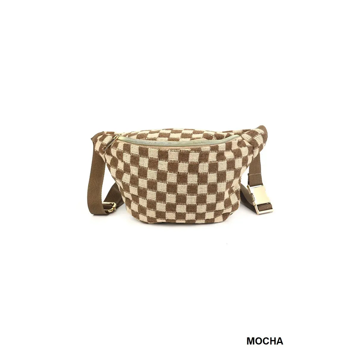 Checkered Waist Sling Bag