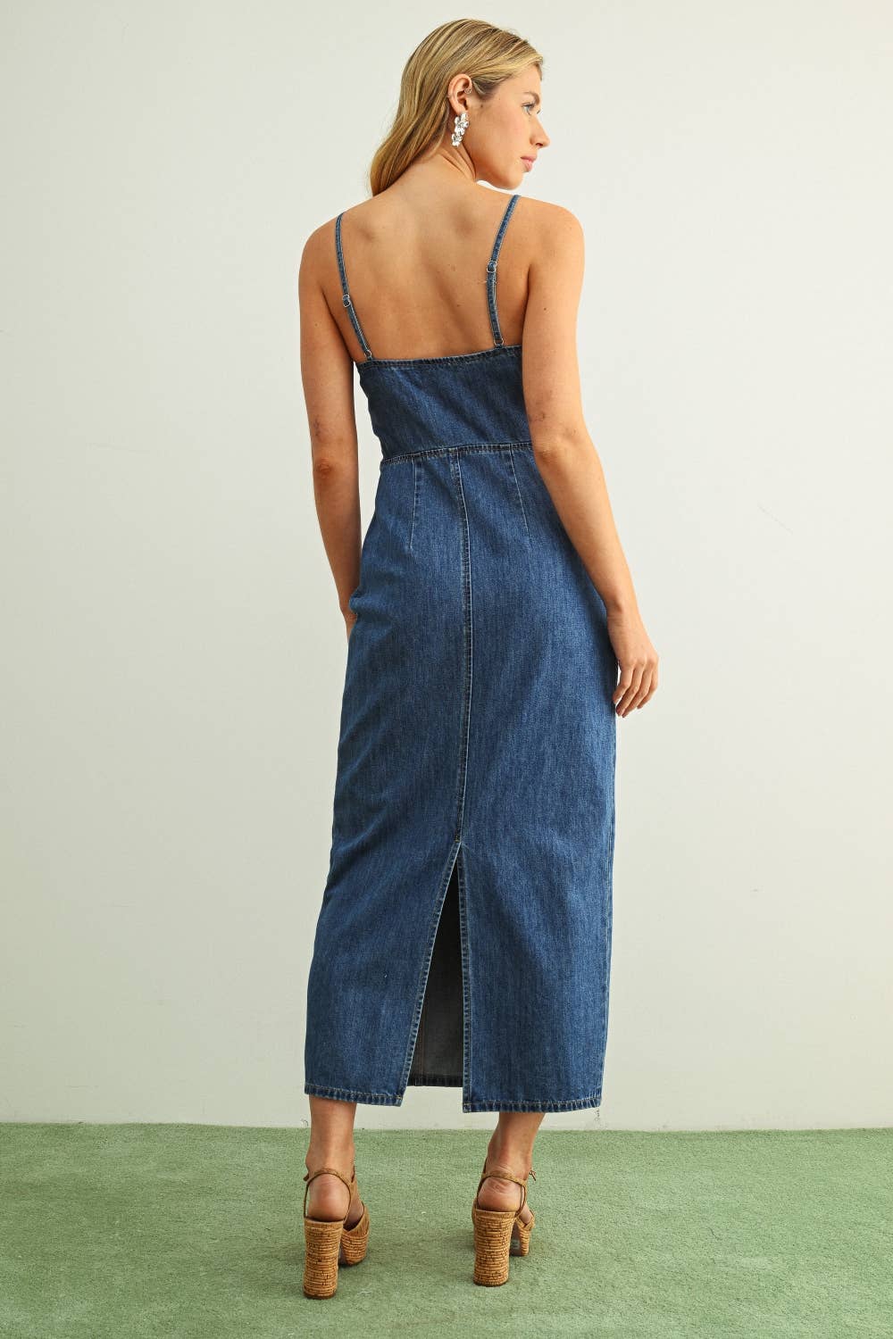 Spaghetti Strap Denim Dress