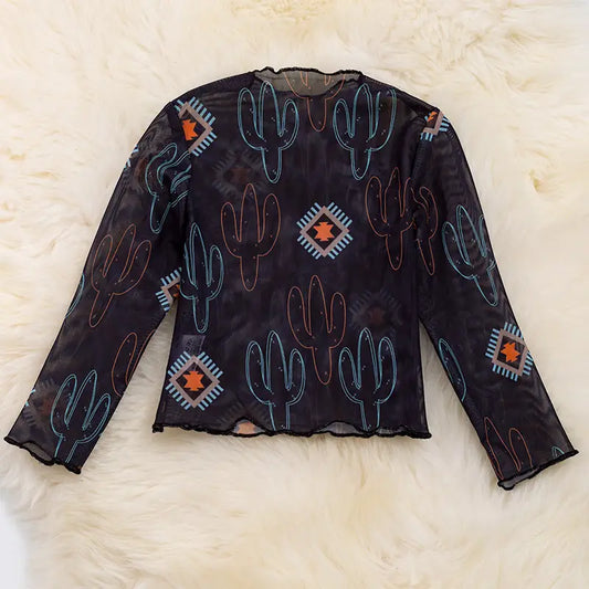 Cactus Sheer Kids Top