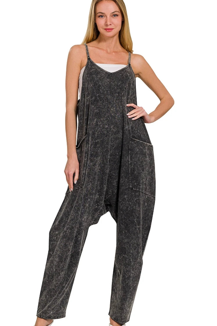 Spaghetti Strap Jumpsuit with Pockets