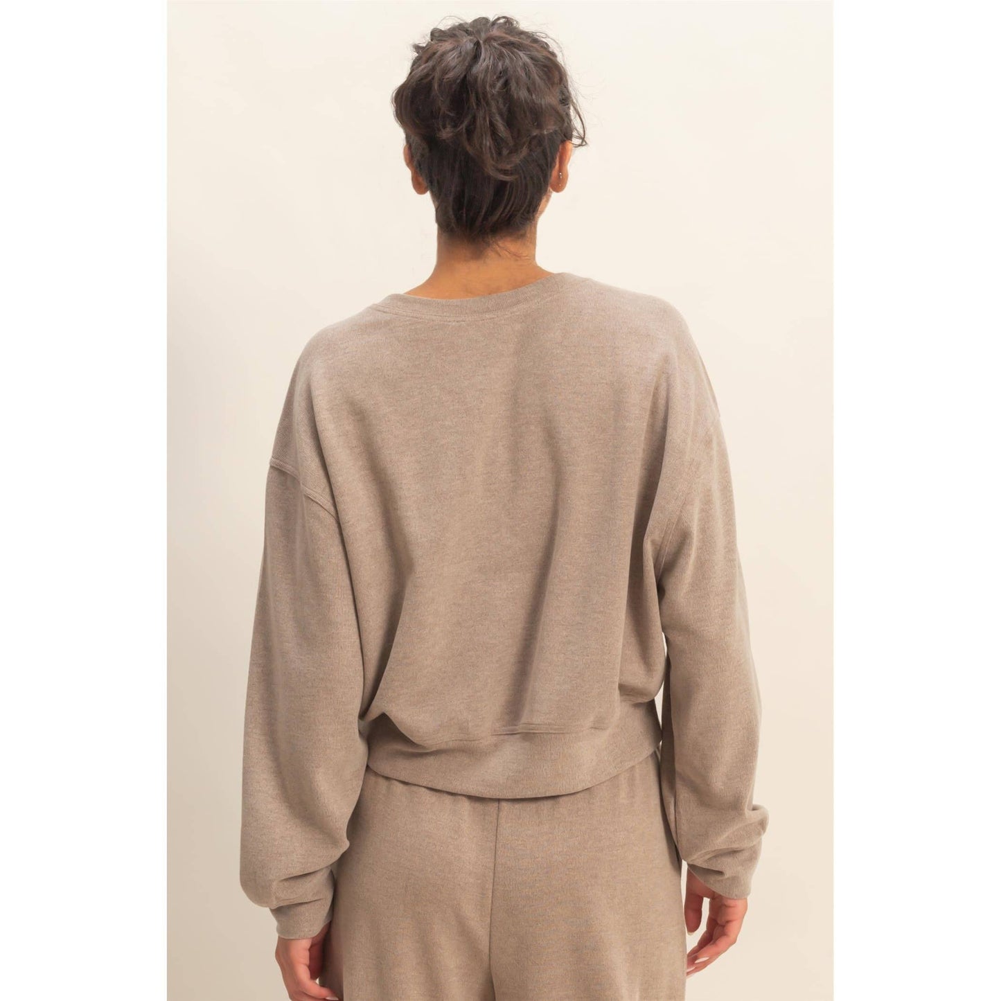 Soft Ribbed Relaxed Fit Sweatshirt