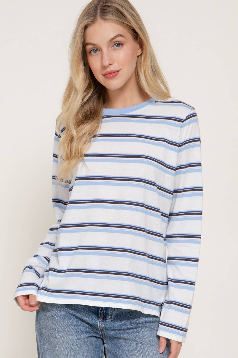 Long Sleeve Multi Striped Top