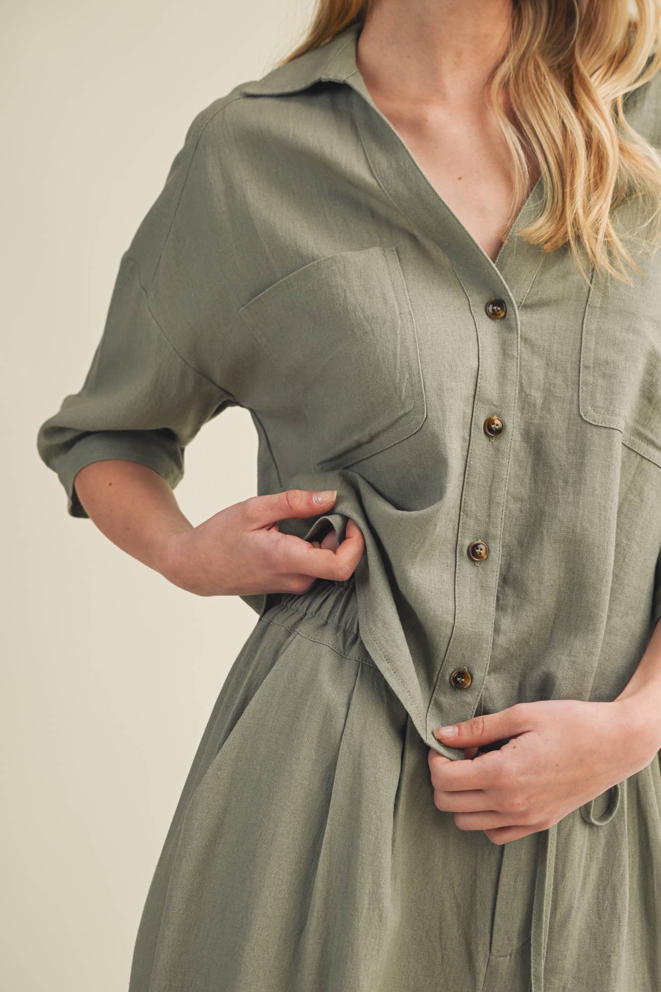 Voluminous Pleated Back Architectural Top