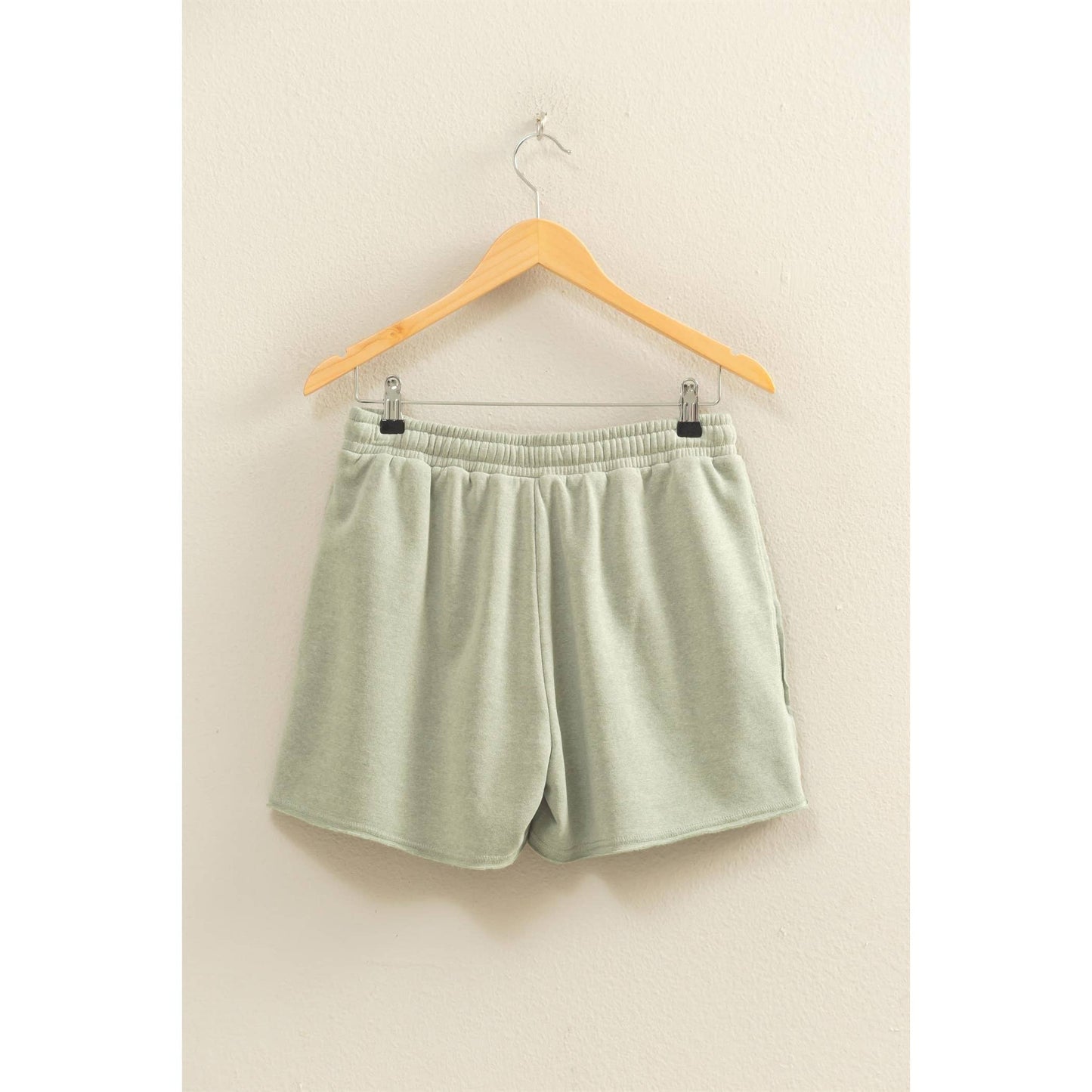Drawstring Burnout French Terry Shorts