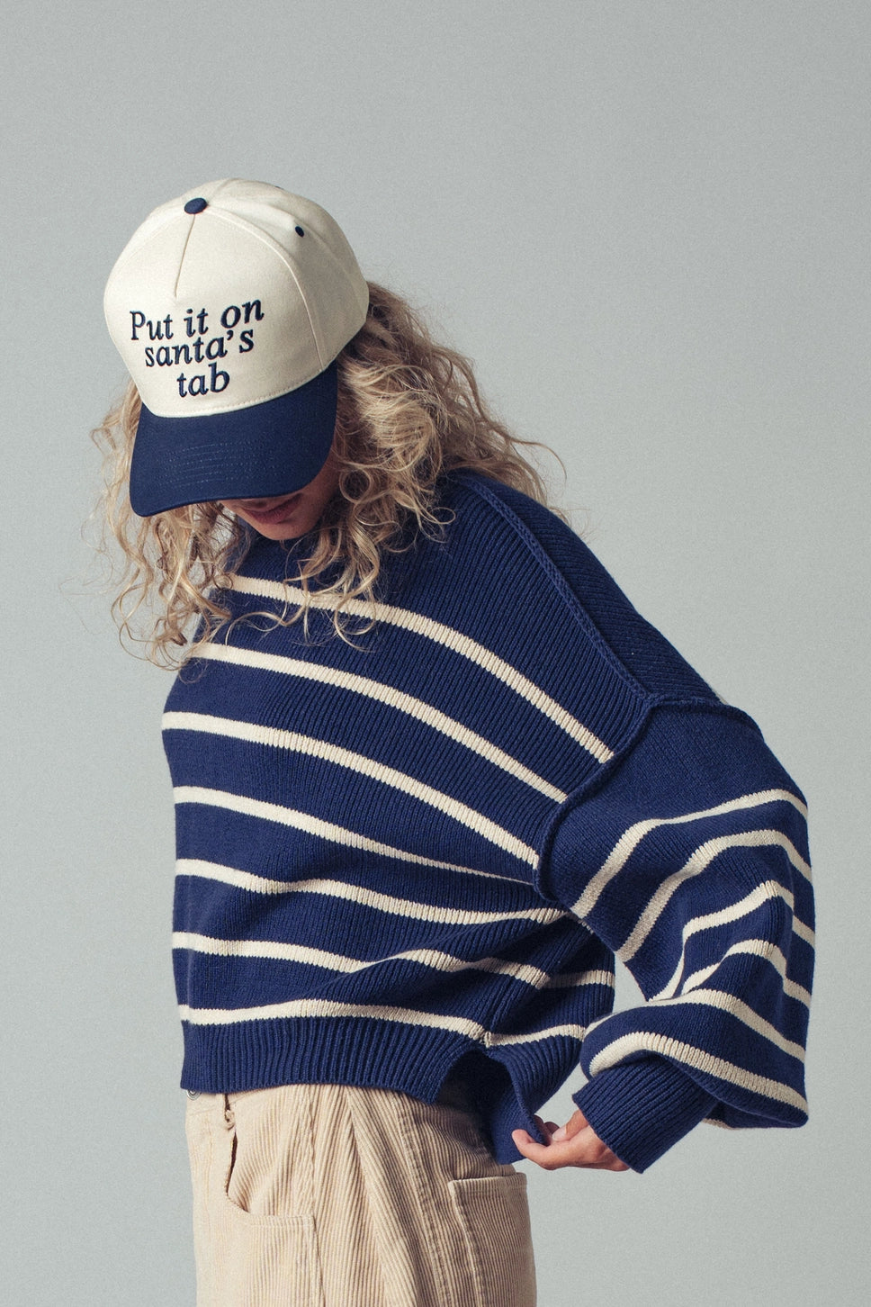 Striped Ribbed Knit Pullover Sweater