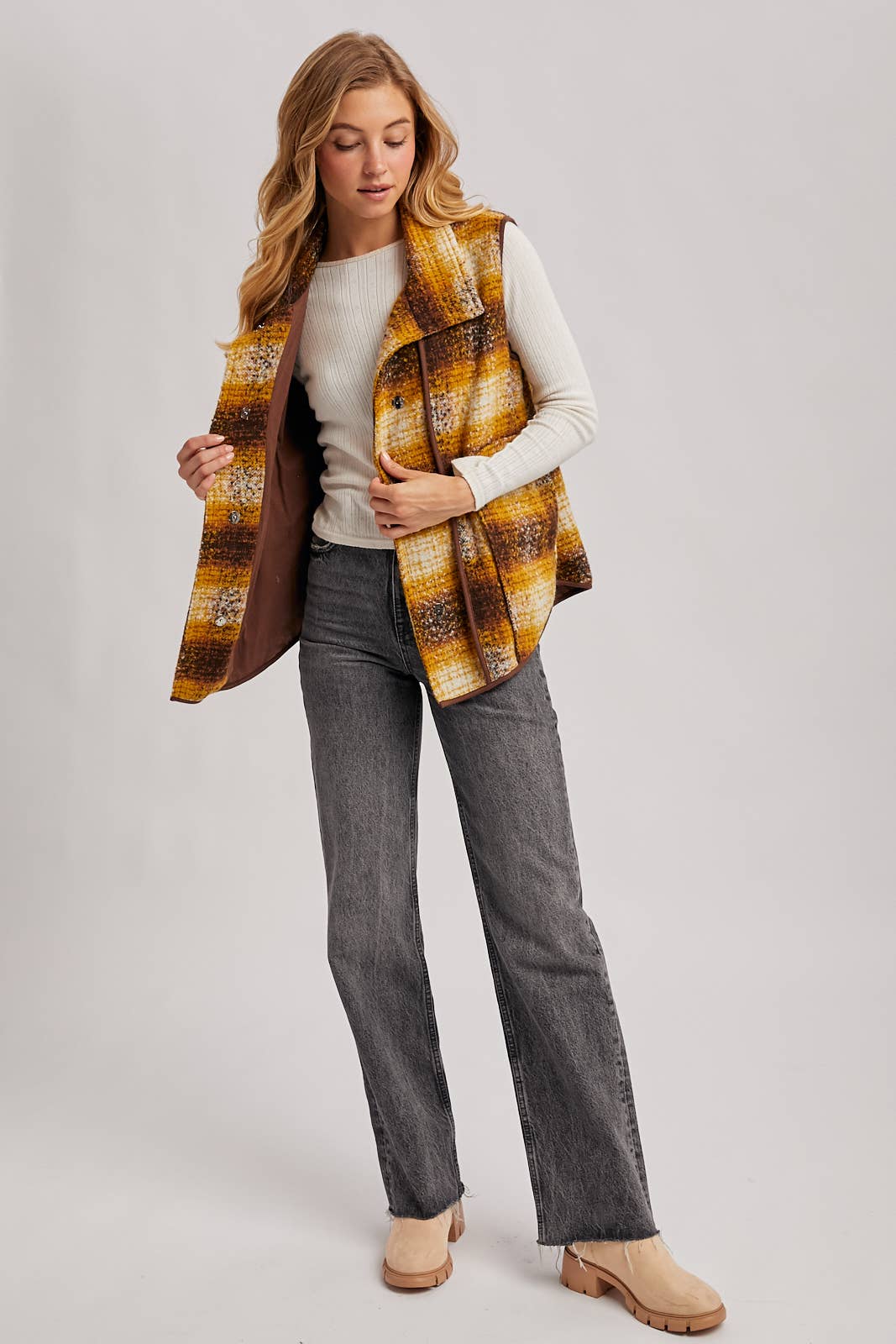 Flannel Plaid Vest