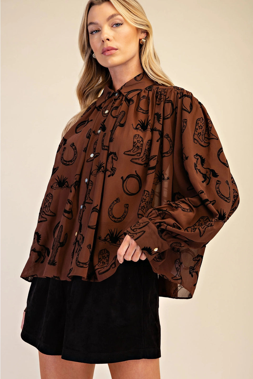 Western Theme Blouse