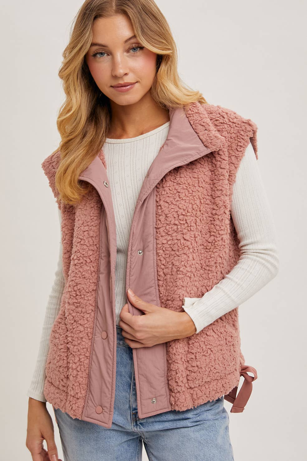 Button Down Sherpa Vest