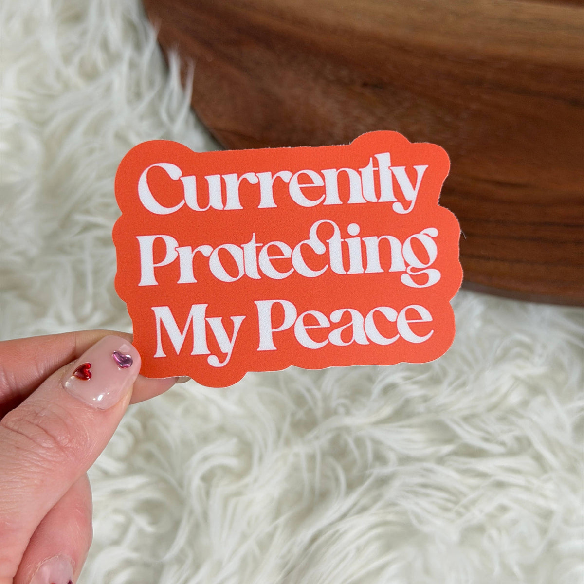 Currently Protecting My Peace Sticker