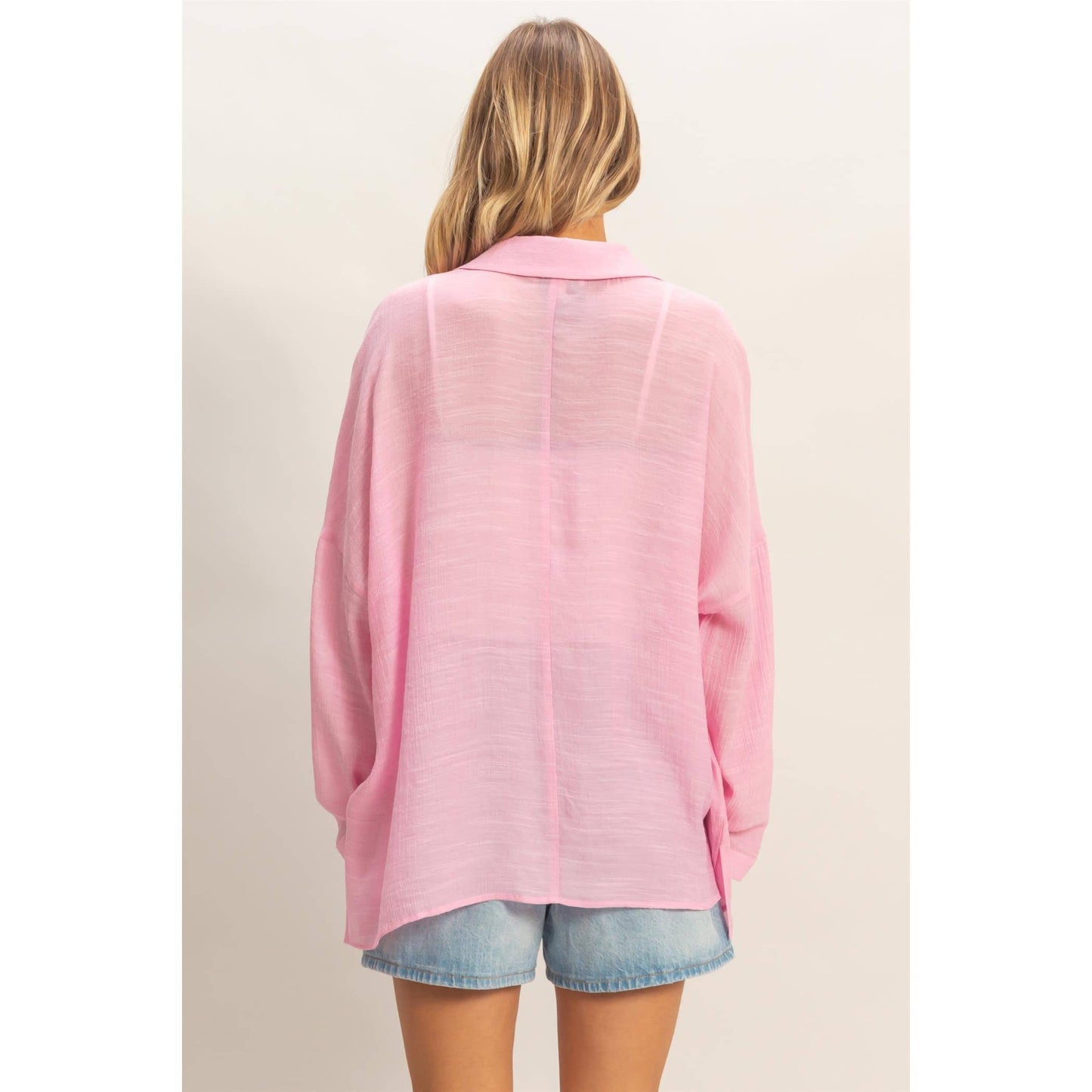 Lightweight Button-Down Blouse