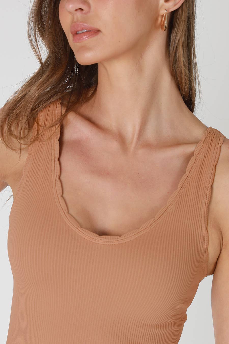 Reversible Scallop Edge Tank Top