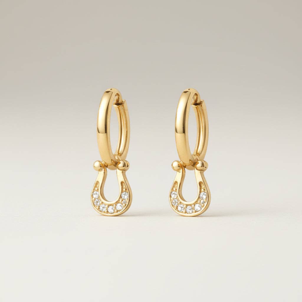 Horseshoe Huggie Earrings