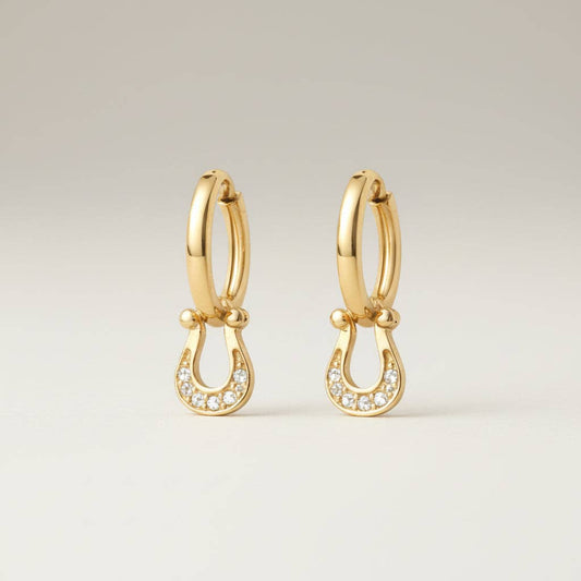 Horseshoe Huggie Earrings