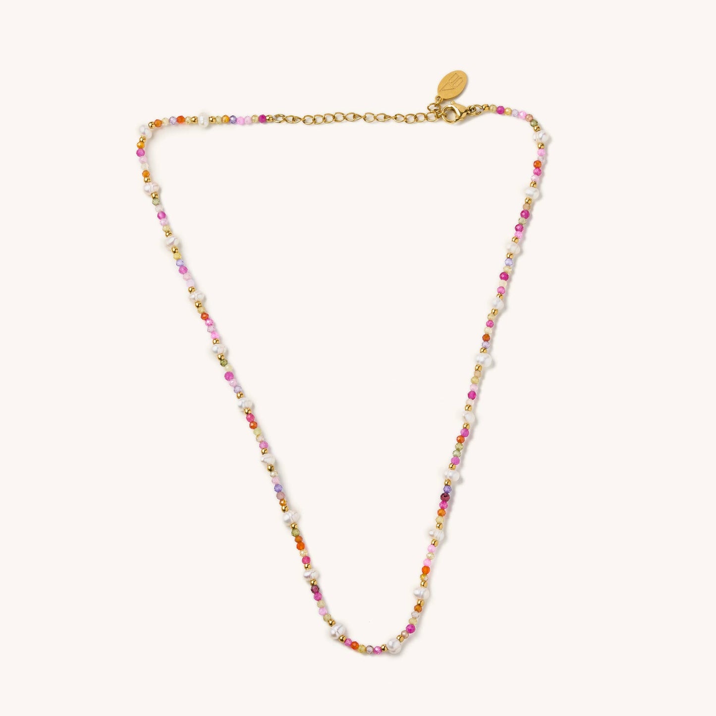 Penelope Pearl Pink Beaded Necklace