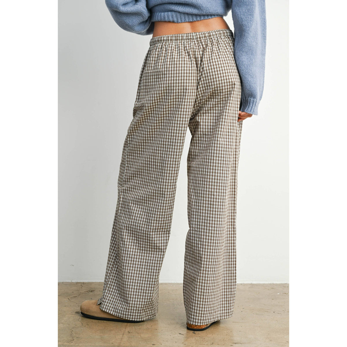 Loose-Fit Gingham Pants
