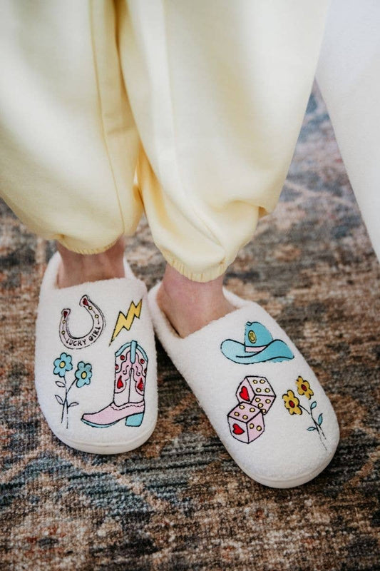 Lucky Cowgirl Slippers
