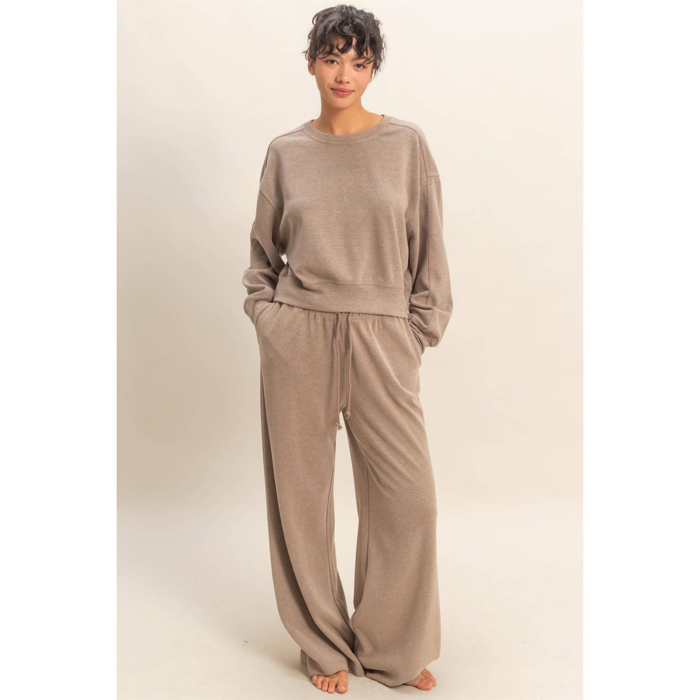 Soft Ribbed Relaxed Fit Sweatshirt